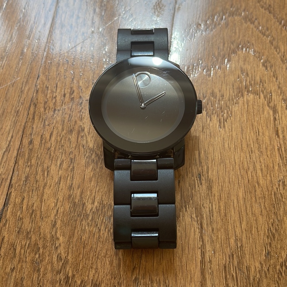 Movado Bold Black Bracelet Watch